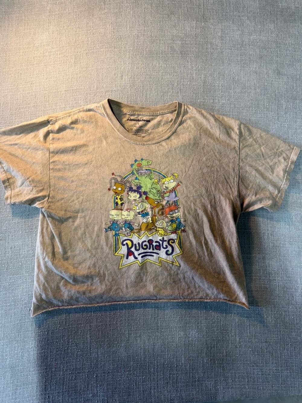 Nickelodeon Rugrats Rainbow Group Character Graphic Cropped T-Shirt